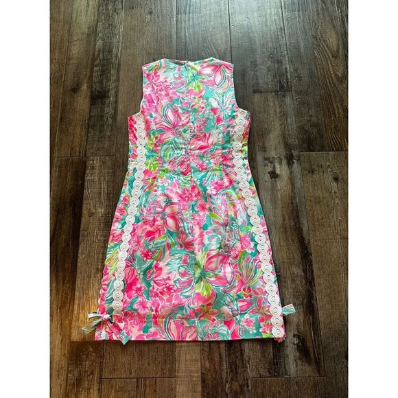 Lilly Pulitzer Mila Stretch Cotton Shift Dress Hot On The Scene Size 00 - Picture 6 of 7